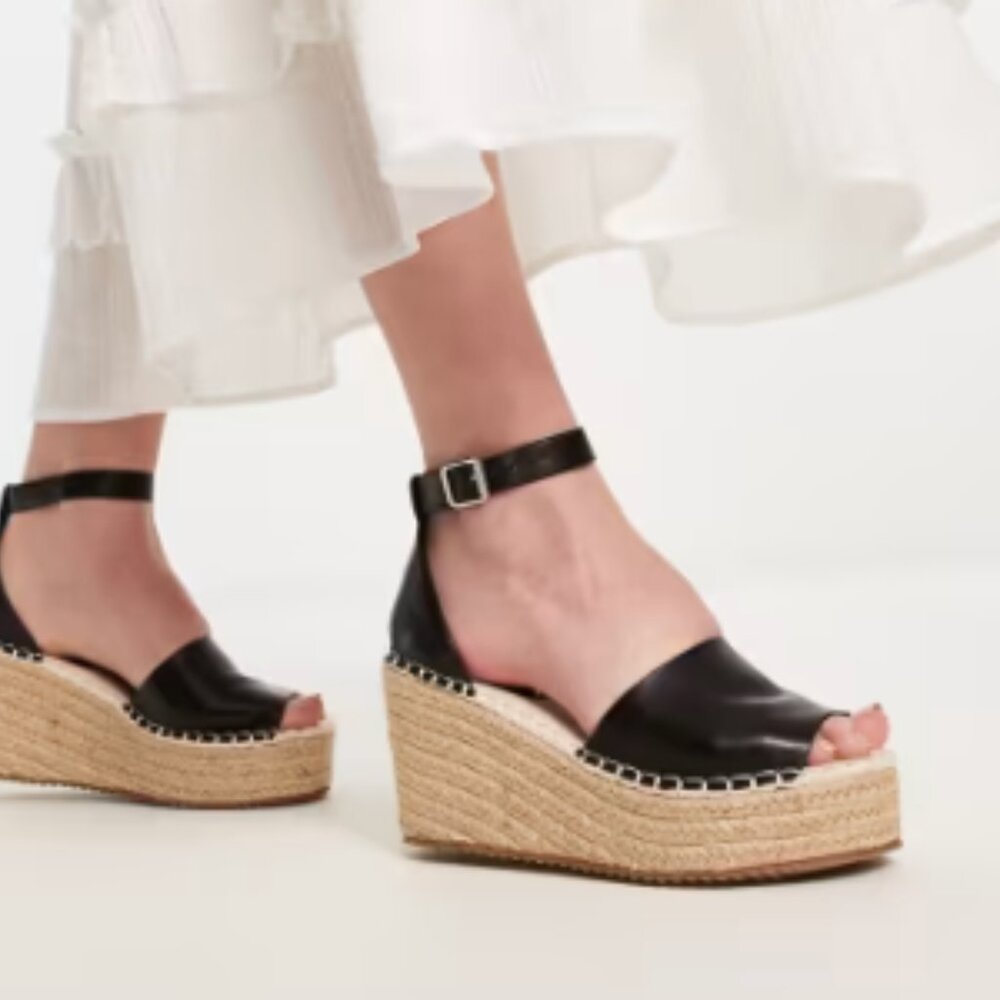 ASOS Glamorous wedge espadrille sandals | Size 8
